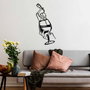 Wallity Bicchiere Accesorio Decorativo de Pared de Metal Negro